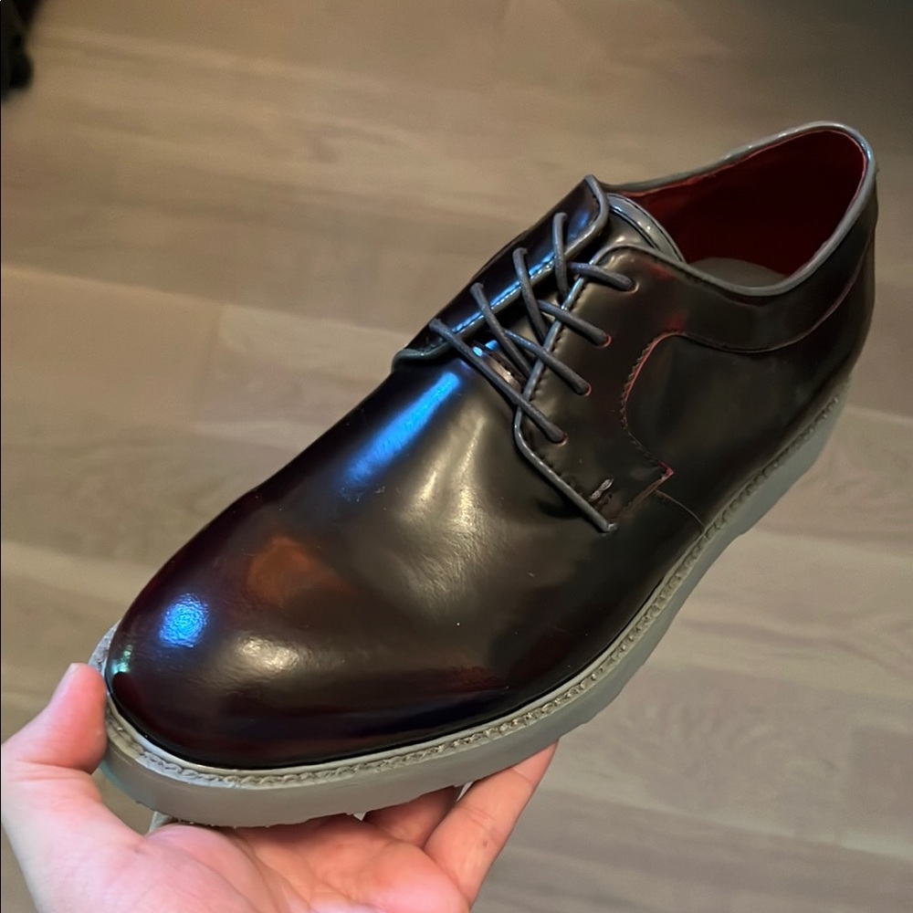 Aldo Black Leather Oxford Shoes Sleek Formal Design